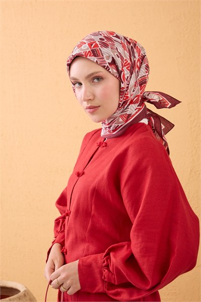 Velora Eşarp Vintage Paisley Bordo