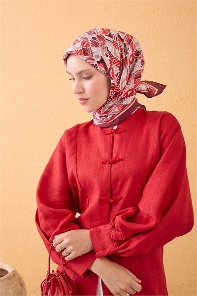 Velora Eşarp Vintage Paisley Bordo