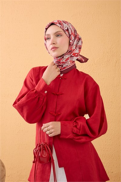 Velora Eşarp Vintage Paisley Bordo