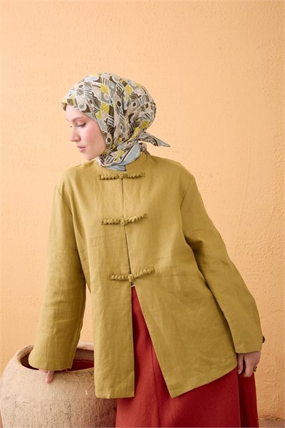 Velora Eşarp Vintage Paisley Haki