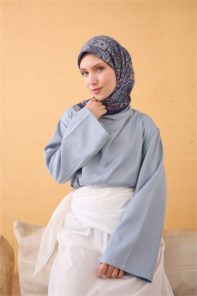 Velora Eşarp Vintage Paisley Lacivert