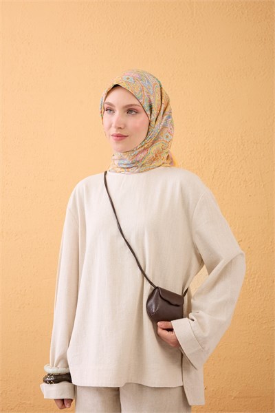 Velora Eşarp Vintage Paisley Sarı