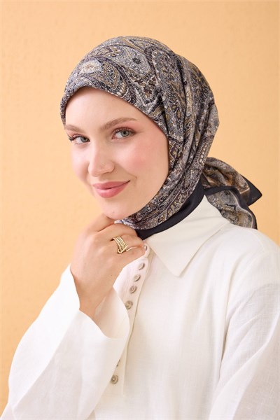 Velora Eşarp Vintage Paisley Siyah