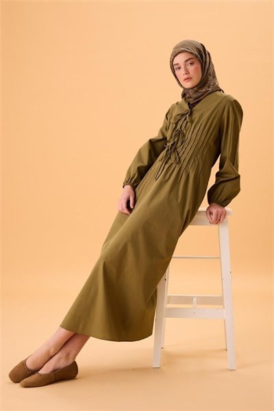 Viskon Karışımlı Velora Eşarp Koyu Gri-Olive İndigo Krem Desenli Tok Duruşlu 90x90