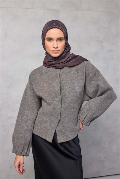 Viskon Velora Eşarp Dört Mevsim Mürdüm 90x90