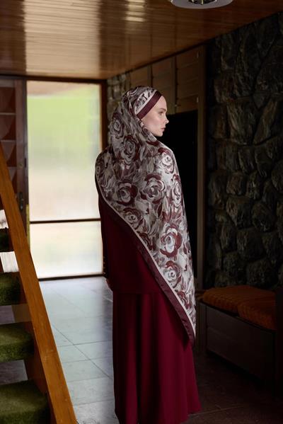 Winter Bloom Hint İpek Şal 5014