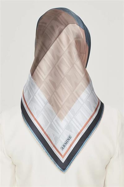 Armine Nostalji Serisi Twill İpek  Eşarp 8516D-31