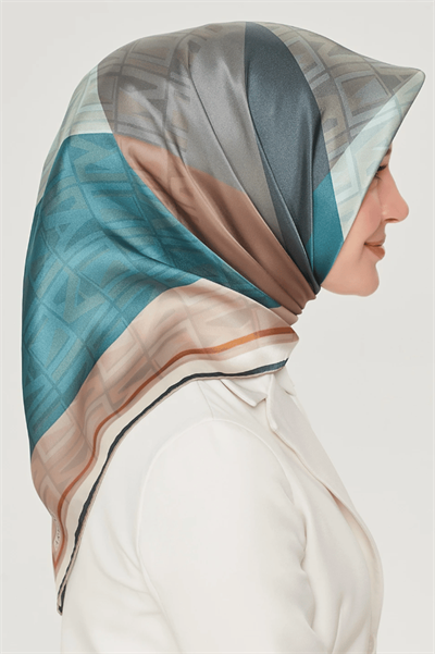 Armine Nostalji Serisi Twill İpek  Eşarp 8516D-34