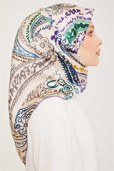 Armine Nostalji Serisi Twill İpek Eşarp 9037-50