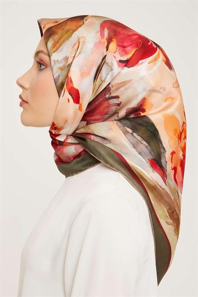 Armine Nostalji Serisi Twill İpek Eşarp 9018-01NT