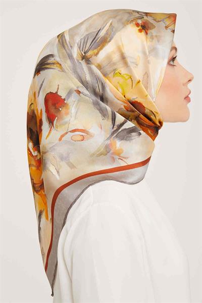 Armine Nostalji Serisi Twill İpek Eşarp 9018-31NT