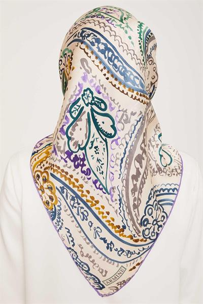 Armine Nostalji Serisi Twill İpek Eşarp 9037-50