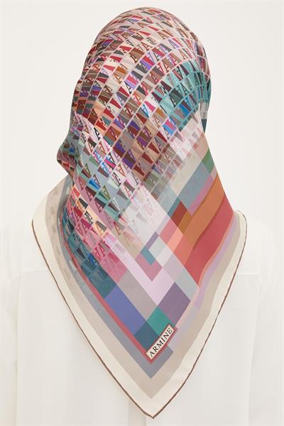 Armine Nostalji Serisi Twill İpek Eşarp 8934D-02
