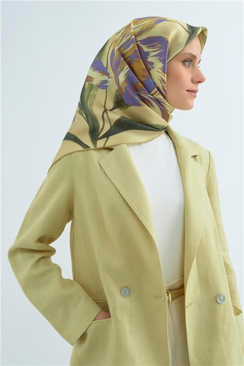 Armine  Saf İpek Twill Eşarp 9506D 01