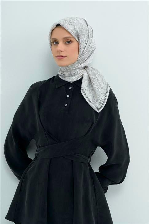 Armine  Saf İpek Twill Eşarp 9508D 01