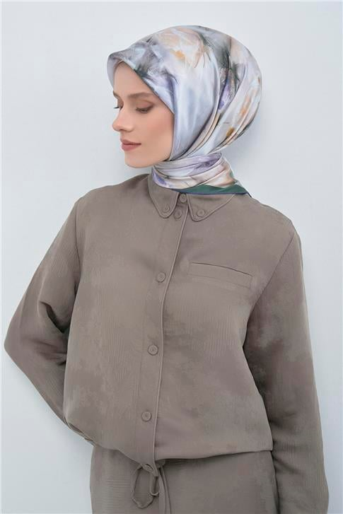 Armine  Saf İpek Twill Eşarp 9515D 01