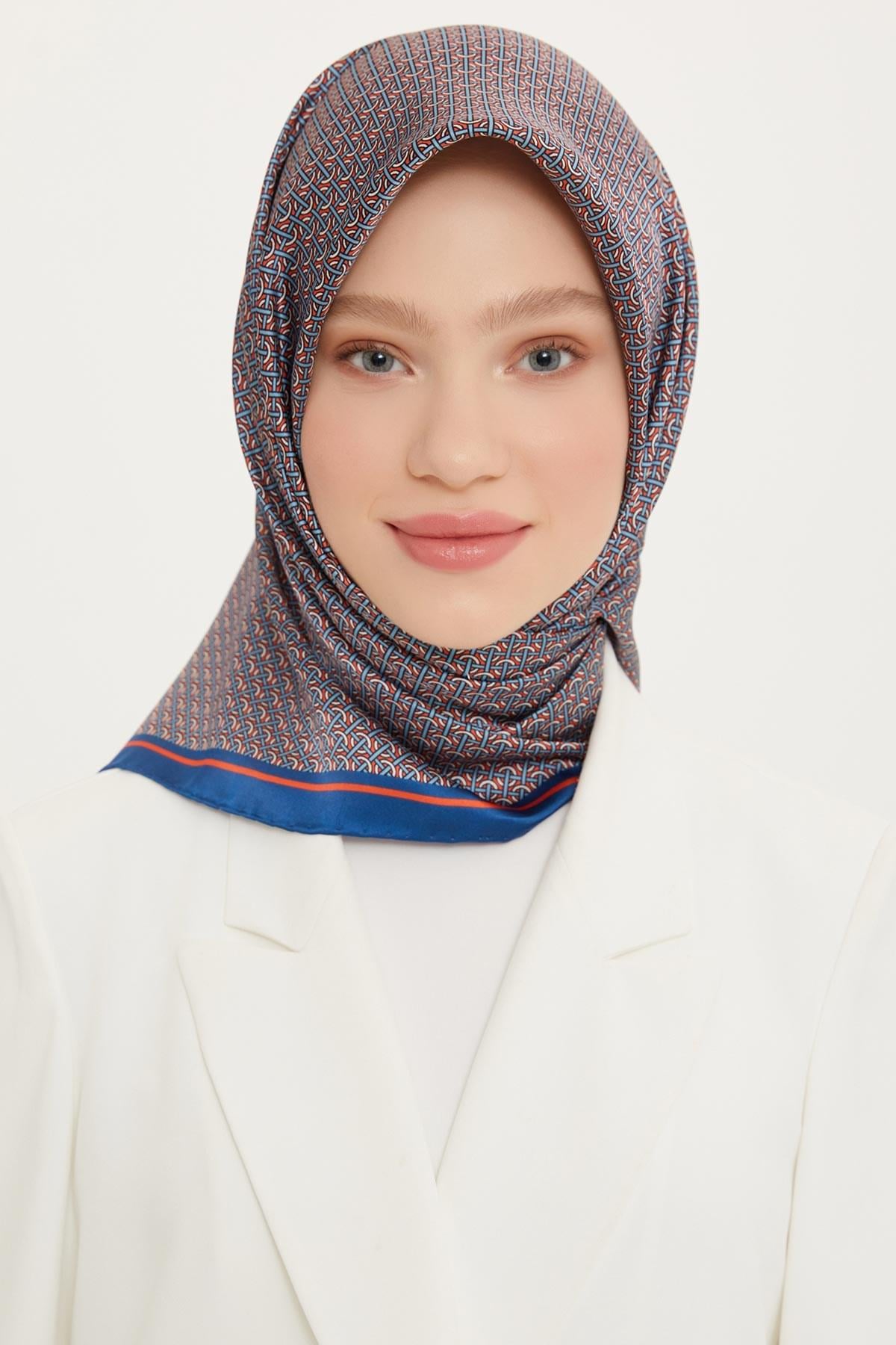 Armine 2022 İlkbahar Yaz Sezonu Twill İpek Eşarp Modelleri 8733D-33