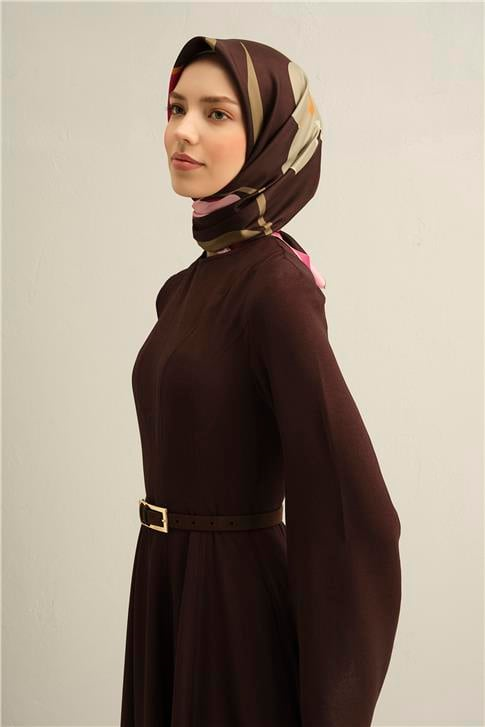Armine Çiçek Desenli Saf İpek Sura Eşarp 9317D 36