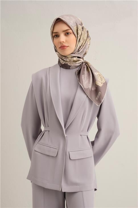 Armine Çiçek Desenli Saf İpek Sura Eşarp 9330D 35
