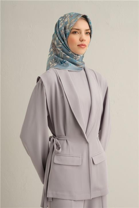 Armine Çiçek Desenli Saf İpek Sura Eşarp 9347D 05
