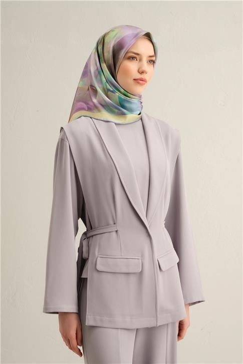 Armine Çiçek Desenli Saf İpek Sura Eşarp 9310D 83