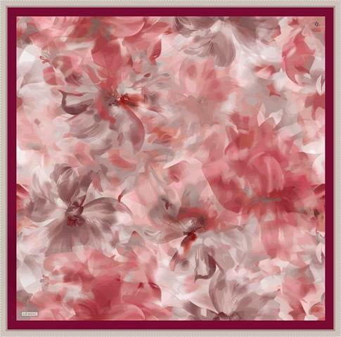 Armine Çiçek Desenli Saf İpek Twill Eşarp 9310D 85