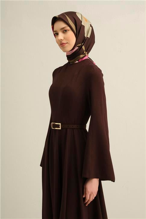 Armine Çiçek Desenli Saf İpek Twill Eşarp 9317D 36