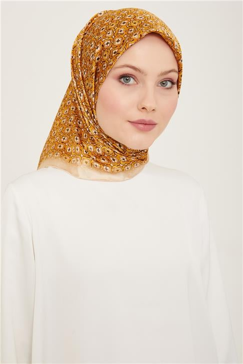 Armine Çiçek Desenli Sura İpek Eşarp 24Ya9135 05