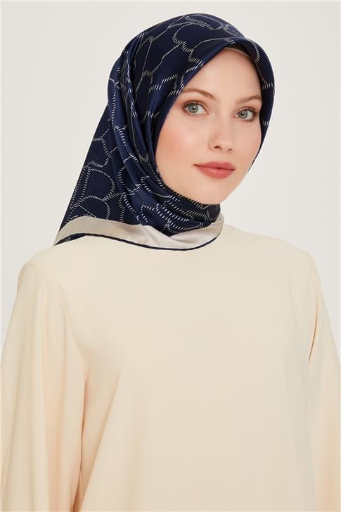Armine Çiçek Desenli Sura Saf İpek Eşarp 9222D 83