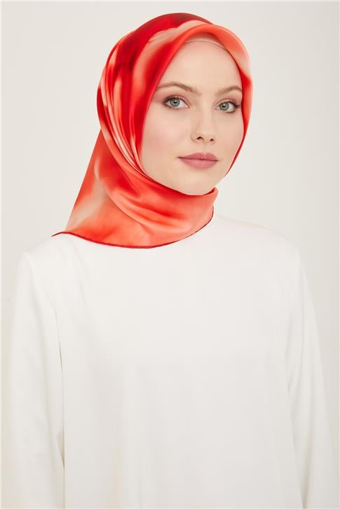 Armine Çiçek Desenli Twill İpek Eşarp 24Ya9124 82 54