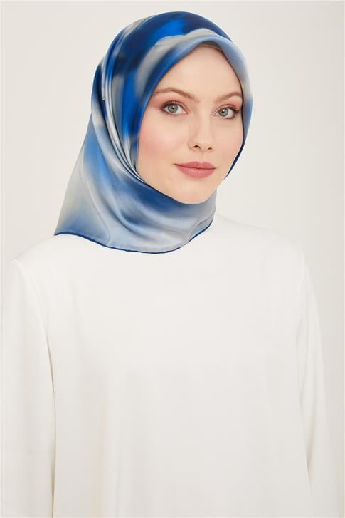 Armine Çiçek Desenli Twill İpek Eşarp 24Ya9124 82 34
