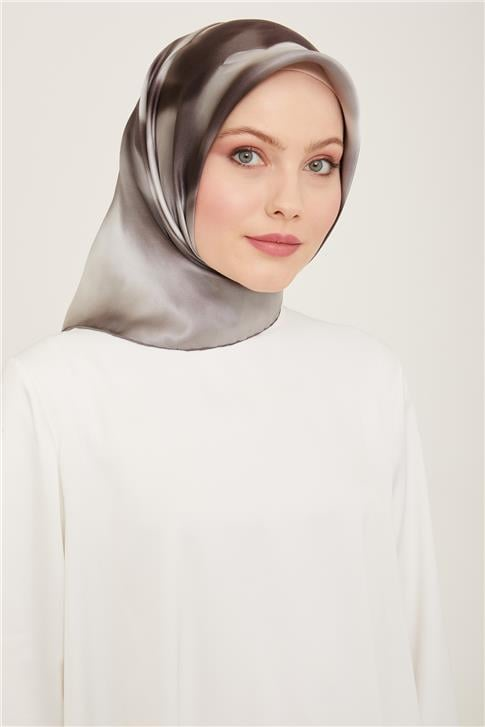 Armine Çiçek Desenli Twill İpek Eşarp 24Ya9124 82 37