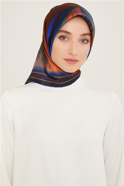 Armine Çiçek Desenli Twill İpek Eşarp 24Ya9112 34 80