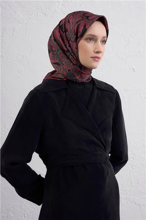 Armine Etnik Desen Saf İpek Twill Eşarp 9421D 87