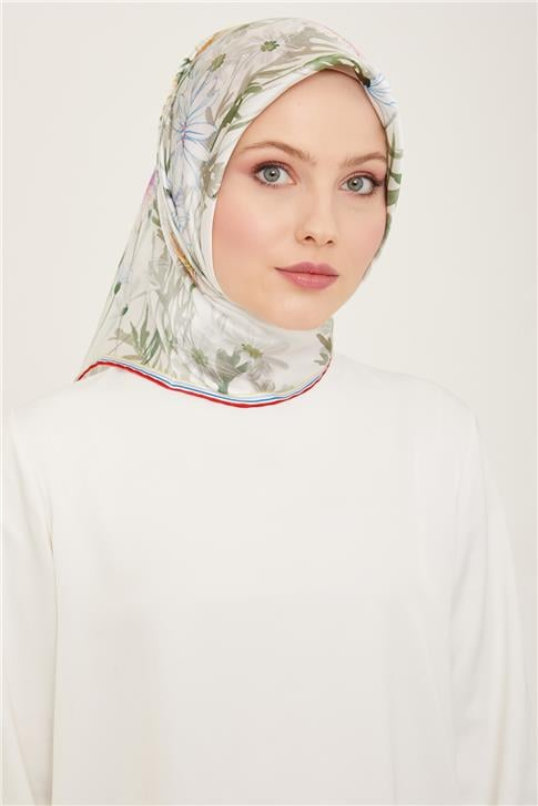 Armine Etnik Desenli Sura İpek Eşarp 24Ya9130 3 34