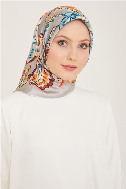 Armine Etnik Desenli Twill İpek Eşarp 24Ya9130 34 34
