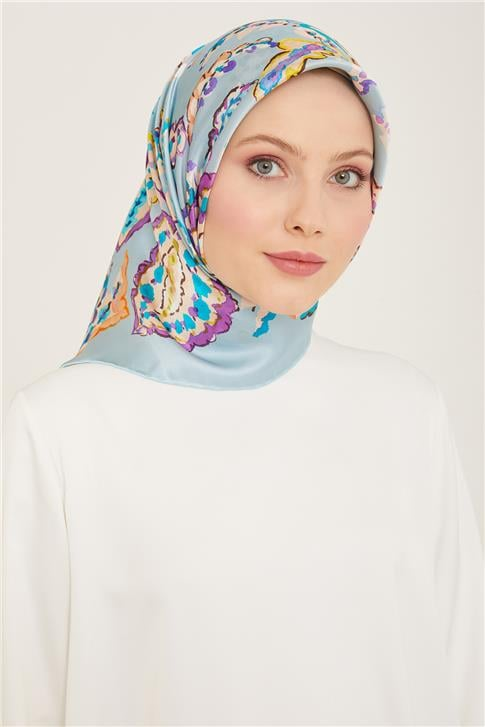 Armine Etnik Desenli Twill İpek Eşarp 24Ya9130 34 03