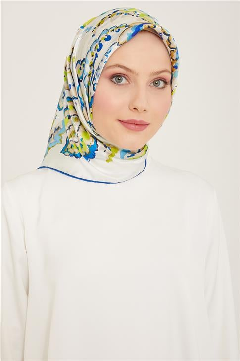 Armine Etnik Desenli Twill İpek Eşarp 24Ya9130 34 80