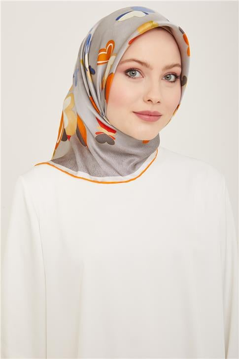 Armine Geometrik Desenli Sura İpek Eşarp 24Ya9147 36 33