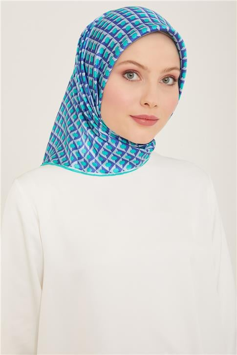 Armine Geometrik Desenli Twill İpek Eşarp 24Ya9109 53 52
