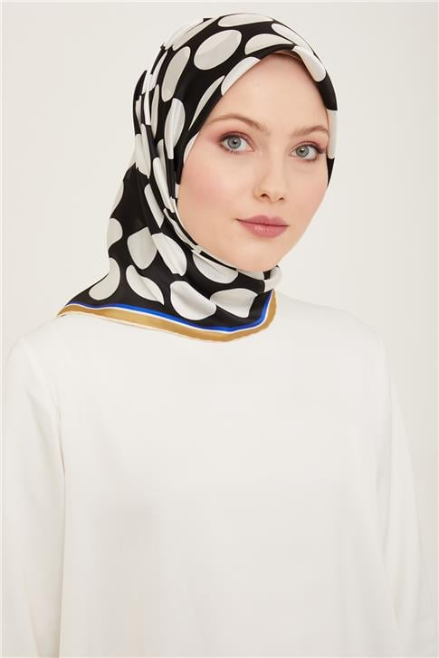 Armine Geometrik Desenli Twill İpek Eşarp 24Ya9156 86 09