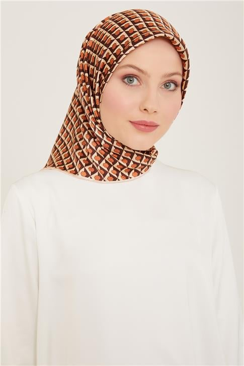 Armine Geometrik Desenli Twill İpek Eşarp 24Ya9109 53 31