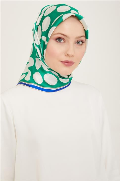 Armine Geometrik Desenli Twill İpek Eşarp 24Ya9156 86 86