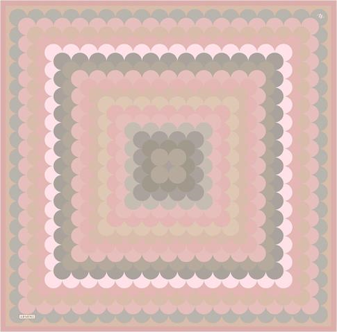 Armine Geometrik Desenli Twill Saf İpek Eşarp 9212D 81 56