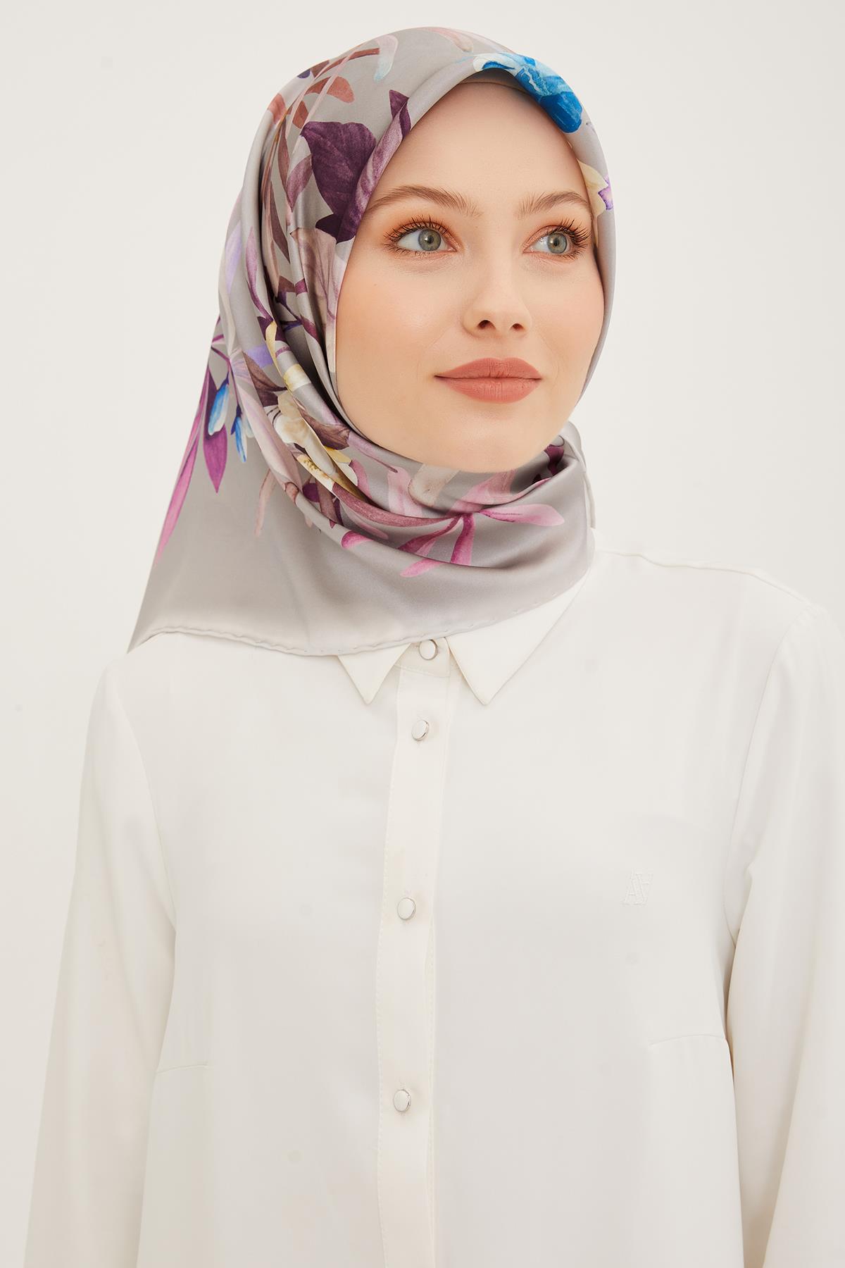 Armine İpek Eşarp 2023/24 İlkbahar Yaz Sezonu 8941D02 35 - Twill (Tivil) İpek