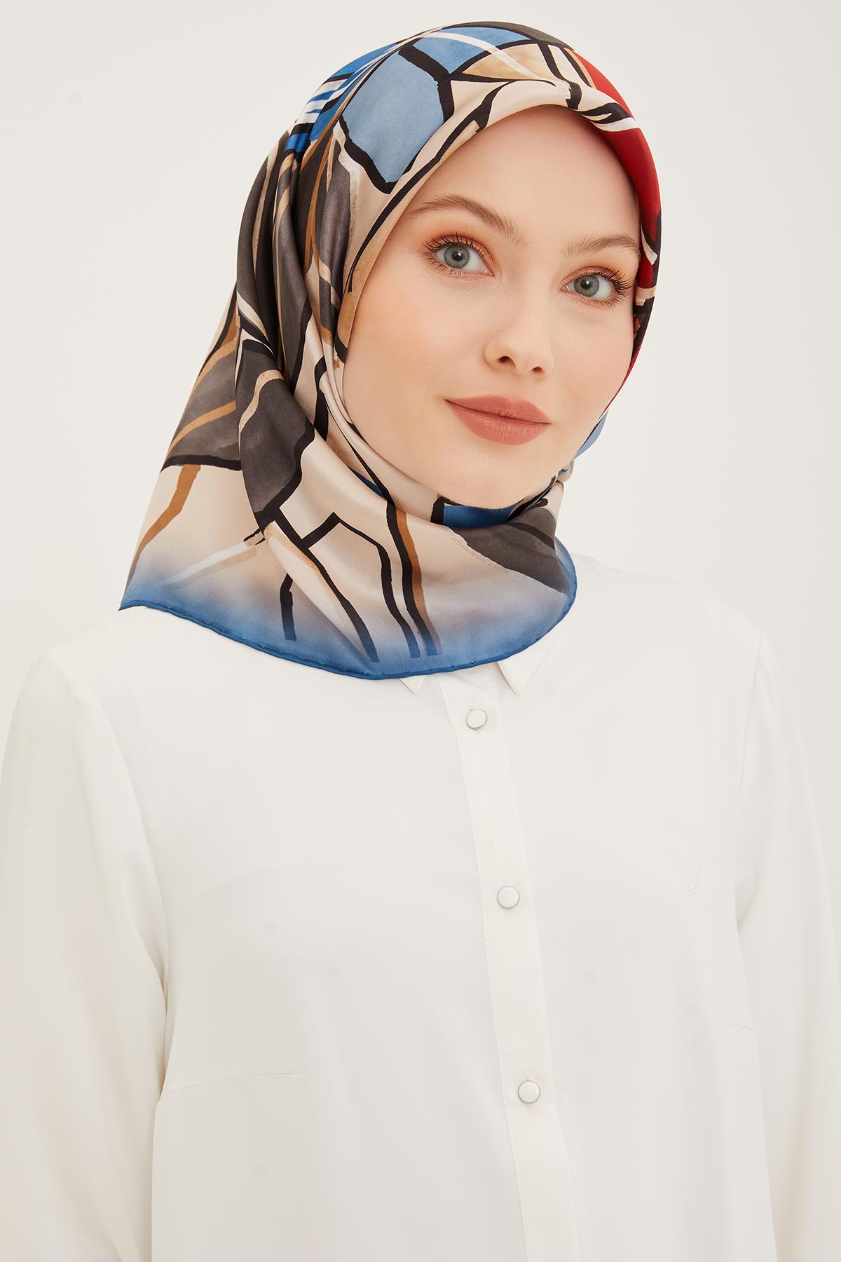 Armine İpek Eşarp 2023/24 İlkbahar Yaz Sezonu 8962D02 05 - Twill (Tivil) İpek