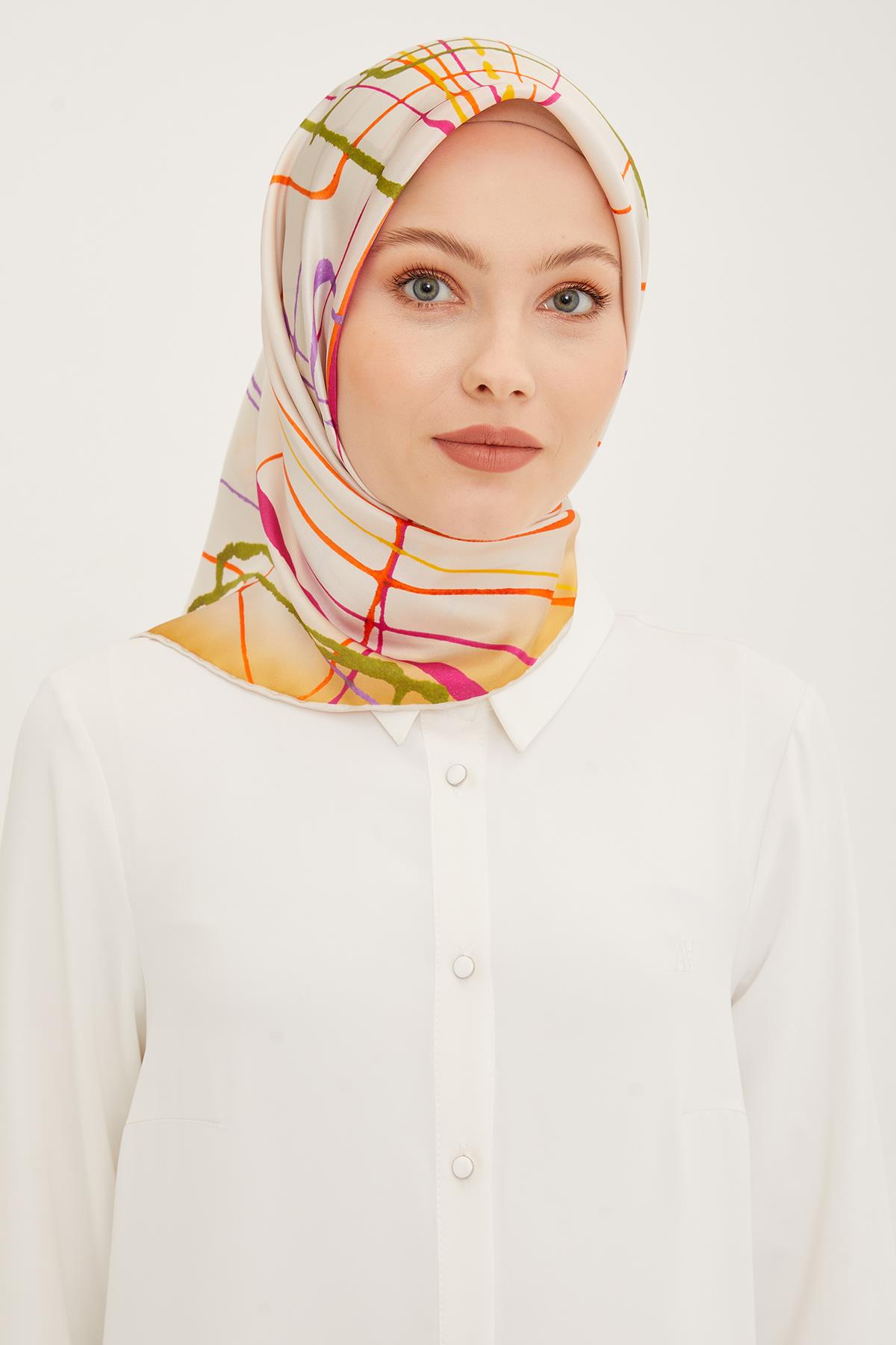 Armine İpek Eşarp 2023/24 İlkbahar Yaz Sezonu 8948D01 08 -Sura İpek