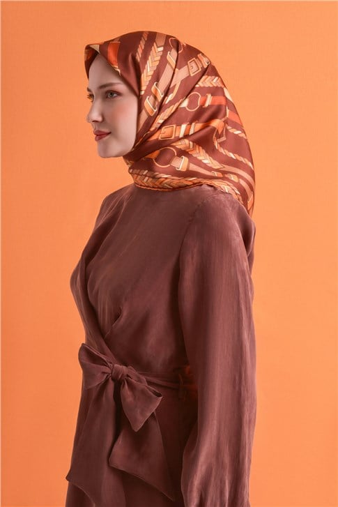 Armine Jakarlı İpek Eşarp 9607D 02