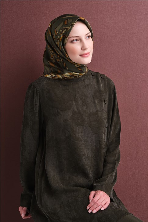 Armine Jakarlı İpek Eşarp 9607D 04