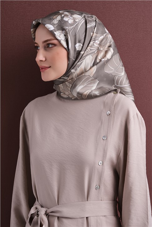 Armine Jakarlı İpek Eşarp 9608D 09